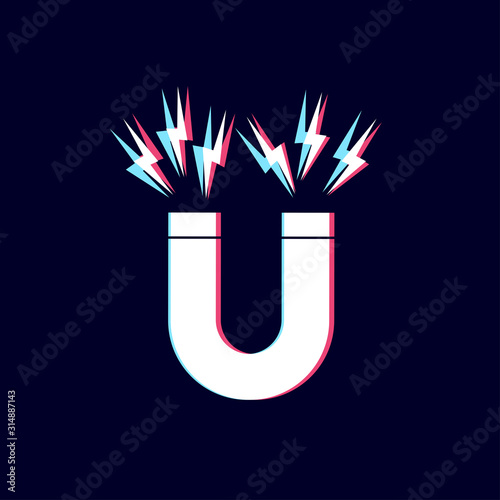 magnet icon isolated for concept design vector