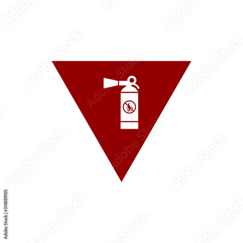 fire extinguisher icon in trendy flat design