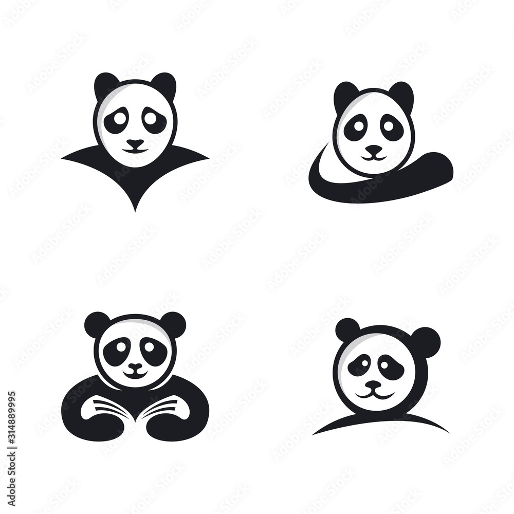 Fototapeta premium Panda logo template vector icon