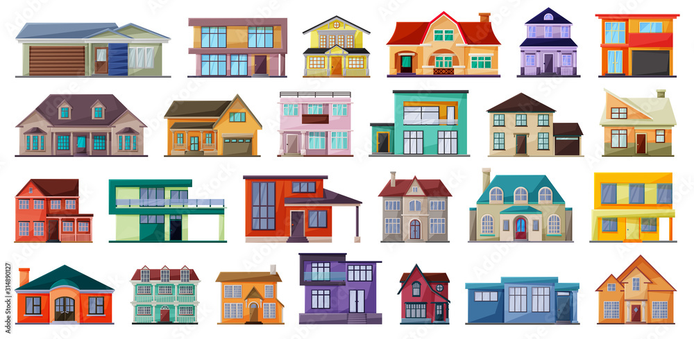 Villa of house vector cartoon set icon.Vector illustration building of home.Isolated cartoon set icon villa of house on white background . Villa of house vector cartoon set icon.Vector illustration building of home.Isolated cartoon set icon villa of house on white background .