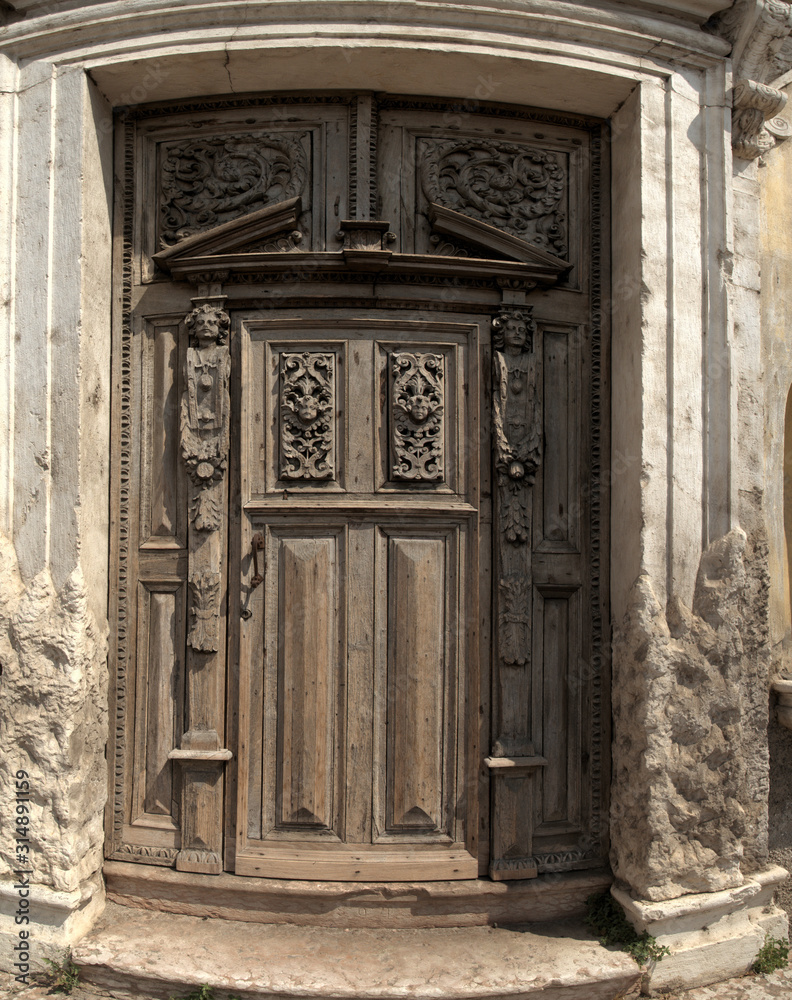 Church door in Italy