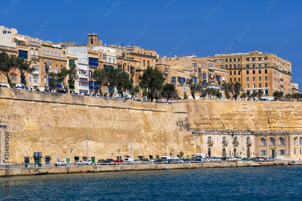 Walled Old City of Valletta in Malta