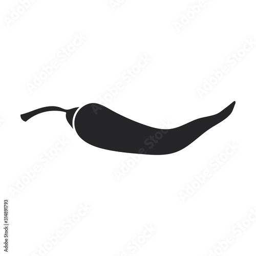 Pepper chili vector icon.Black vector icon isolated on white background pepper chili .