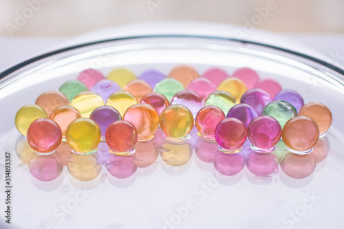 Multi-colored jelly balls