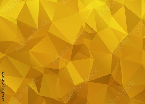 Abstract Gold triangle background. Low poly style.Vector illustration.