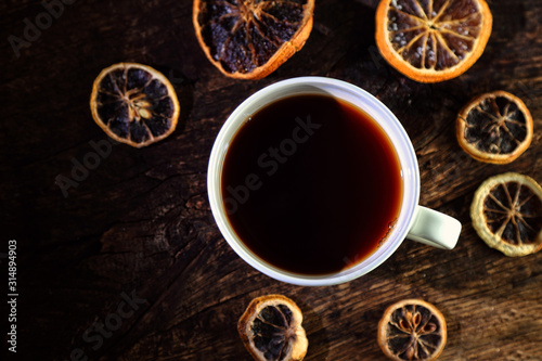 healthy fruit tea with citruses