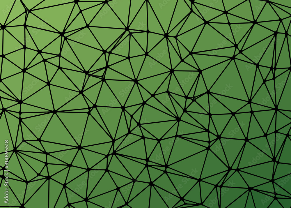 Abstract Low Polygon gradient Generative Art background illustration