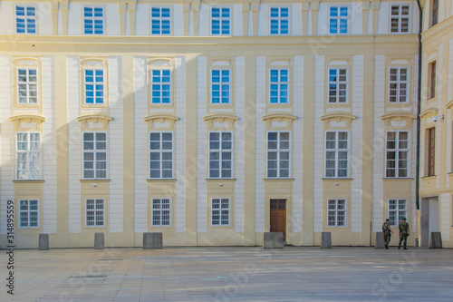 The courtyard of the complex of the government buildings of the Czech Republic