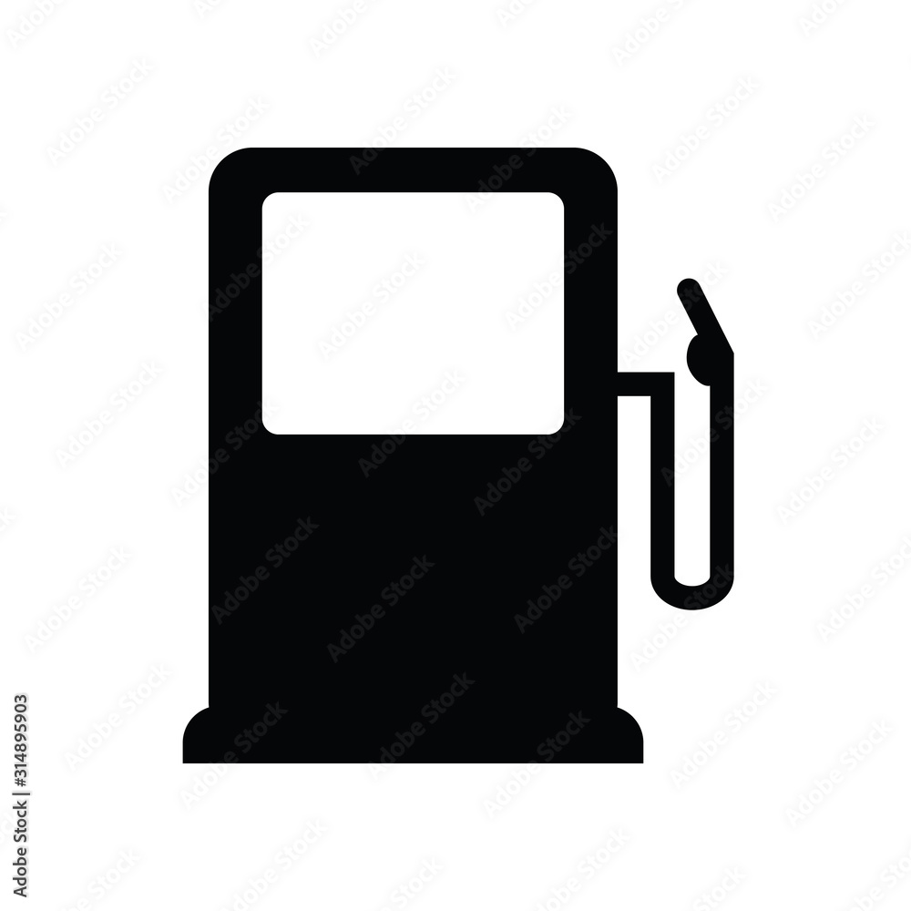 gas station sign - black vector icon. symbol of gas station gas station sign - black vector icon. symbol of gas station