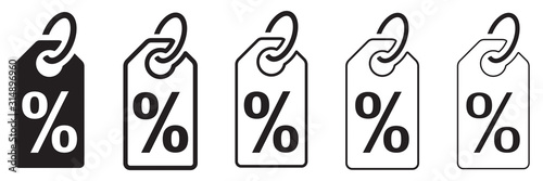 ICÔNE ÉTIQUETTE RÉDUCTION