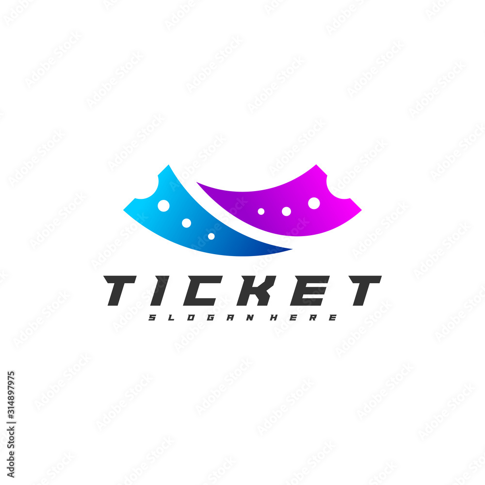 Ticket logo design concept vector, Template, Creative design, Icon symbol Ticket logo design concept vector, Template, Creative design, Icon symbol
