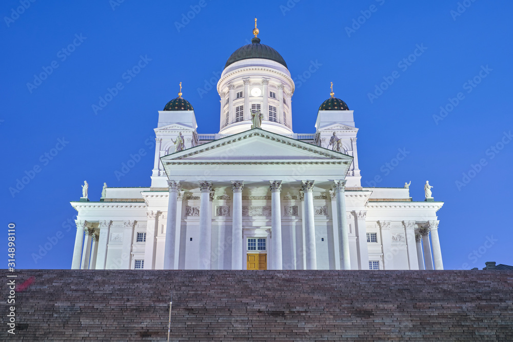 View of the Helsinki Cathedral, Finnish Lutheran Evangelical Church, belonging to the diocese of the capital of Finalndia.