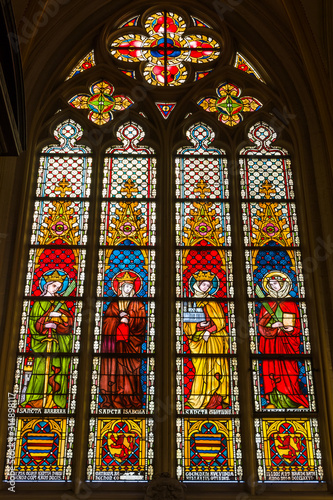 Stained glass windows of Basilica of Saint Servatius, the oldest church in the Netherlands.