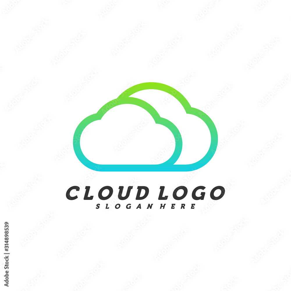 Cloud stylish logo design concept vector, Template, Creative design, Icon symbol Cloud stylish logo design concept vector, Template, Creative design, Icon symbol