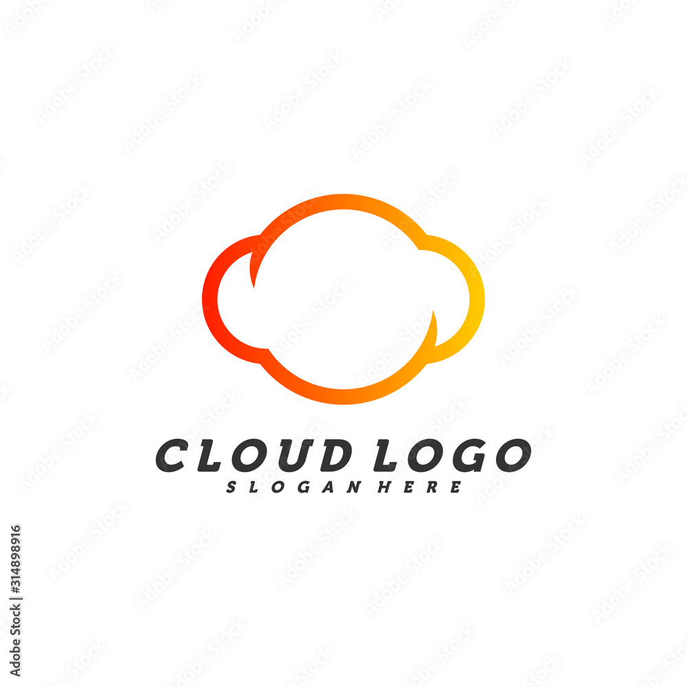 Cloud stylish logo design concept vector, Template, Creative design, Icon symbol Cloud stylish logo design concept vector, Template, Creative design, Icon symbol