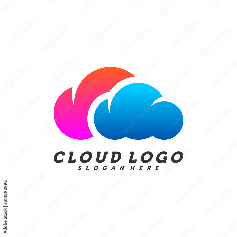 Cloud stylish logo design concept vector, Template, Creative design, Icon symbol Cloud stylish logo design concept vector, Template, Creative design, Icon symbol