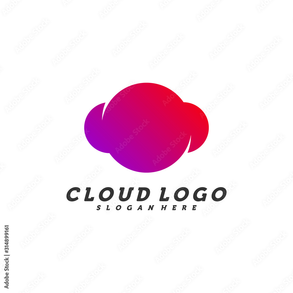 Cloud stylish logo design concept vector, Template, Creative design, Icon symbol Cloud stylish logo design concept vector, Template, Creative design, Icon symbol