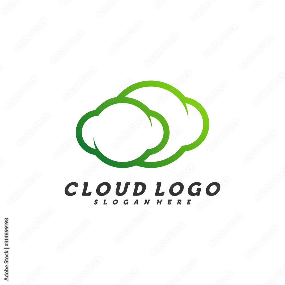 Cloud stylish logo design concept vector, Template, Creative design, Icon symbol Cloud stylish logo design concept vector, Template, Creative design, Icon symbol