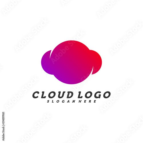 Cloud stylish logo design concept vector, Template, Creative design, Icon symbol