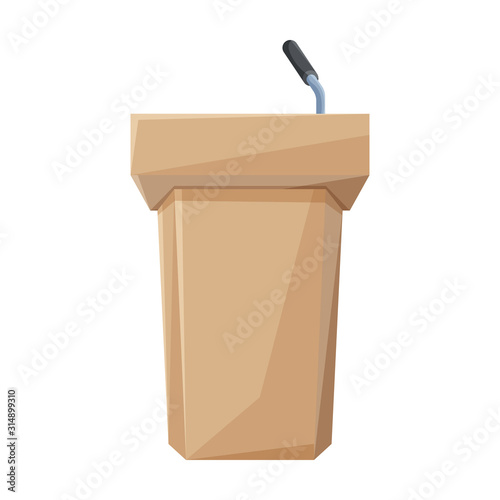 Podium of rostrum vector icon.Cartoon vector icon isolated on white background podium of rostrum.