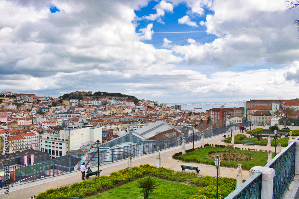 Fotografie Panorama: Blick über Lissabon