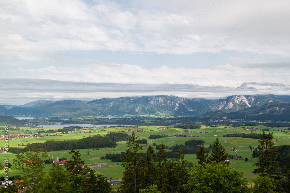 landscape with mountains and sky in Bavaria landscape with mountains and sky in Bavaria
