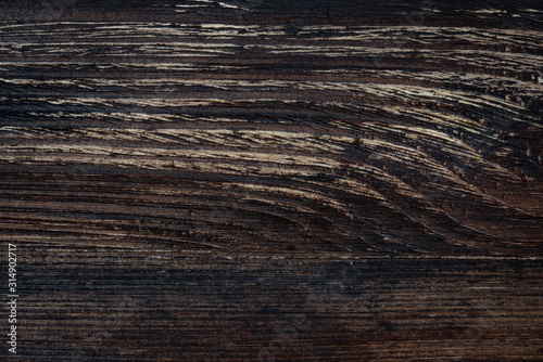 dark vintage wooden background, closeup
