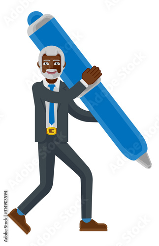 A black mature businessman ...