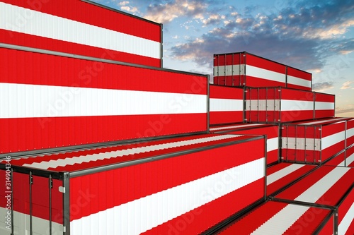 3D illustration Container with flag of Austria © MyCreative