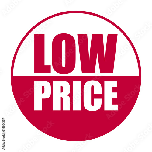 red vector banner low price