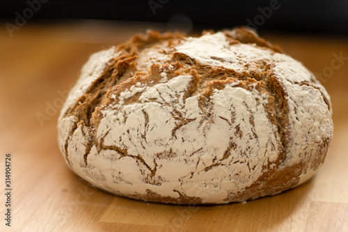 Homemade bread with focus stacking