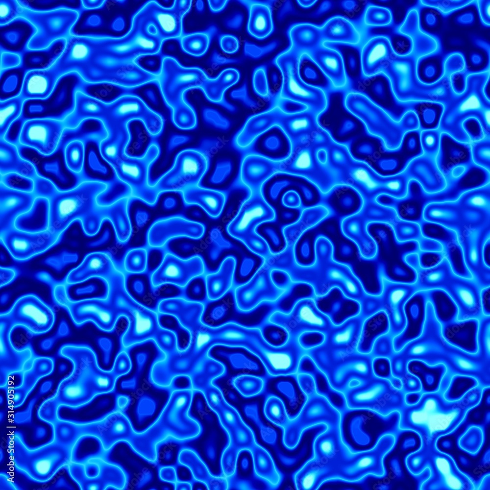 Background with seamless liquid texture. Colors: navy blue, blue violet, blue, purple heart, denim. Background with seamless liquid texture. Colors: navy blue, blue violet, blue, purple heart, denim.