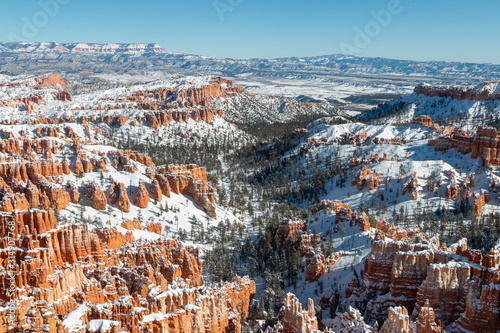 Bryce Canyon National Park Utah Snow Covered Winter Landscape