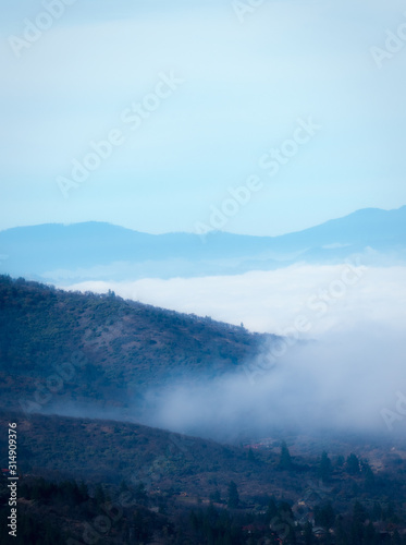 Carpet of fog across the Rogue Valley, Southern Oregon