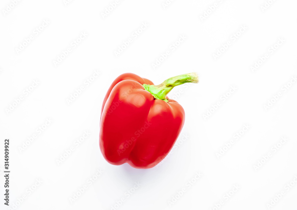 bell pepper on a white background with copy space for your text bell pepper on a white background with copy space for your text