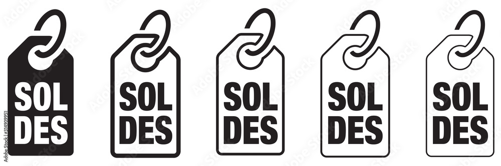 ICÔNE ÉTIQUETTE SOLDES
