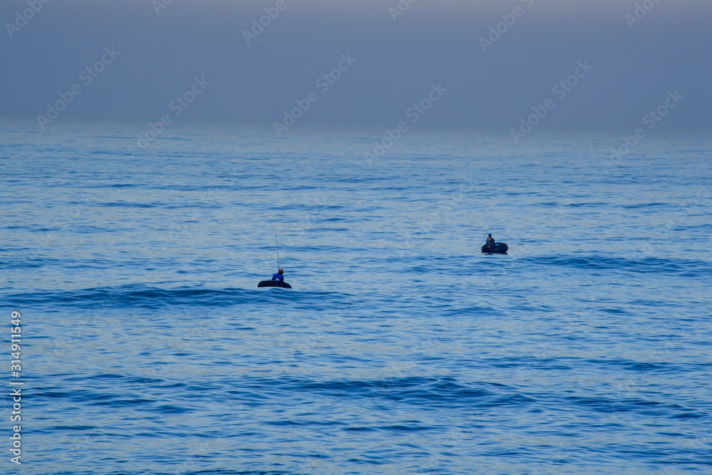 Naklejka premium Two Men Fishing in Morocco