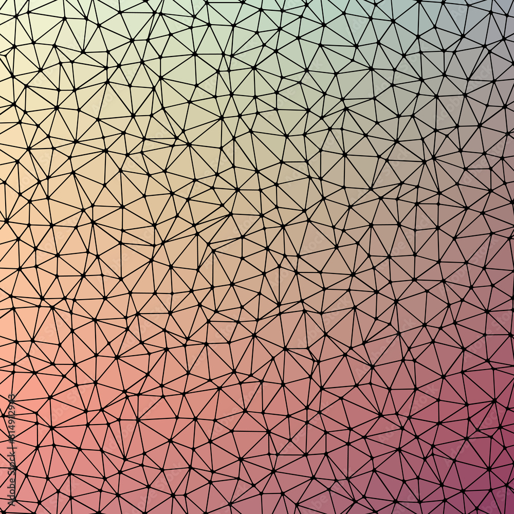 Obraz premium Abstract Low Polygon gradient Generative Art background illustration