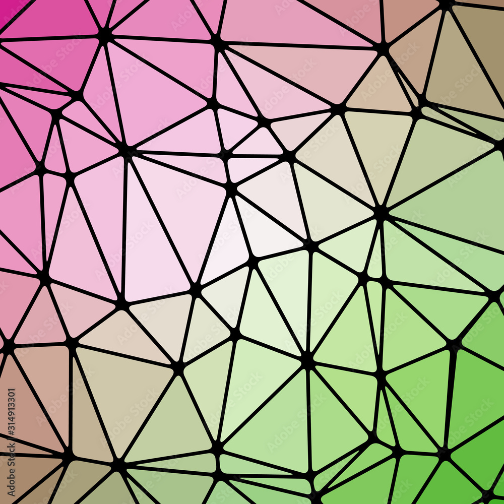 Fototapeta premium Abstract Low Polygon gradient Generative Art background illustration