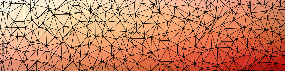 Fototapeta premium Abstract Low Polygon gradient Generative Art background illustration