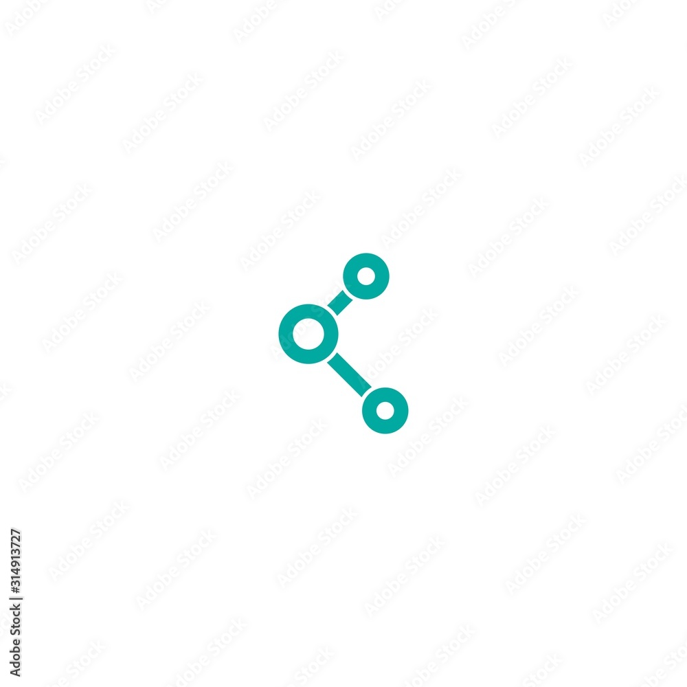 Share, send link button. Blue right line icon. Simple pictogram Share, send link button. Blue right line icon. Simple pictogram