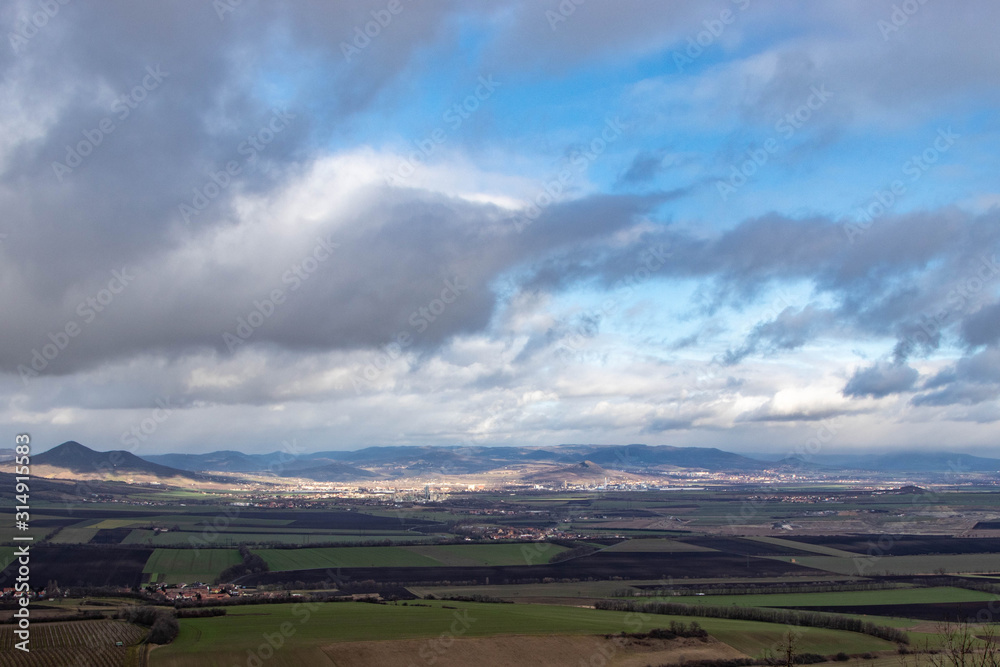 clouds over landscape