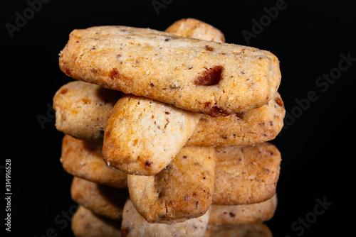 Hazelnut biscuits on the da...