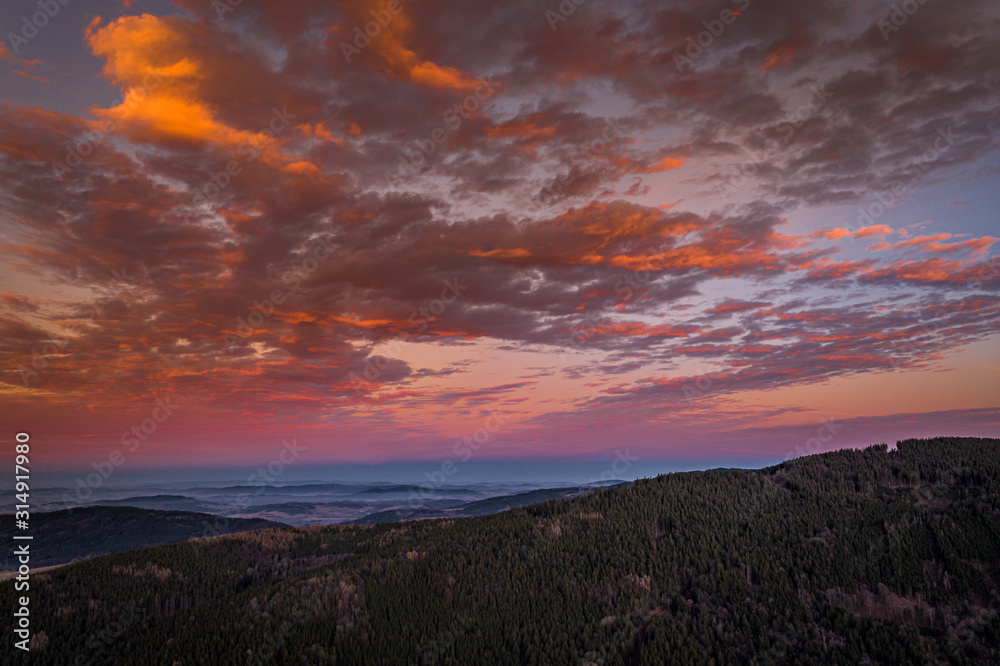 Central Bohemian Highlands is a mountain range located in northern Bohemia in the Czech Republic. The range is about 80 km long, extending from Ceska Lipa in the northeast to Louny.