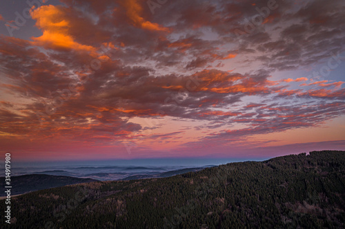 Central Bohemian Highlands is a mountain range located in northern Bohemia in the Czech Republic. The range is about 80 km long, extending from Ceska Lipa in the northeast to Louny.