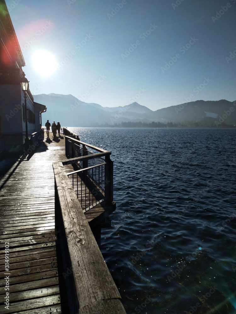 Fotografie a sunny winterday on Tegernsee