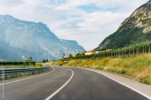 Road in a mountainous area. Beautiful road in the mountains © EwaStudio