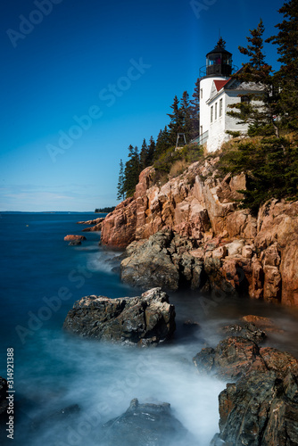Fototapeta Naklejka Na Ścianę i Meble -  Bass harbor head lighthouse in Acadia national park
