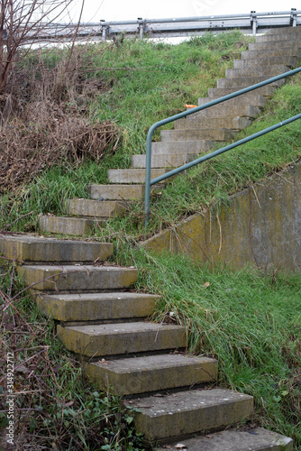 Stairs on a underbridge for service