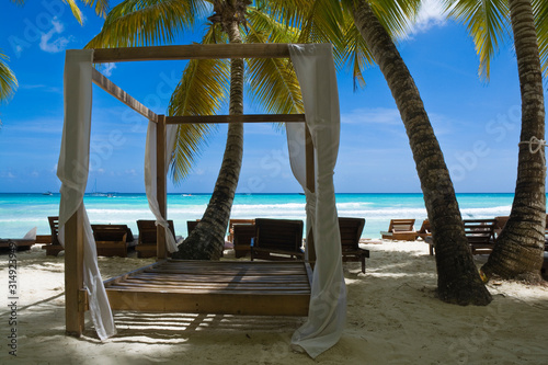 Tropical beach in Caribbean...